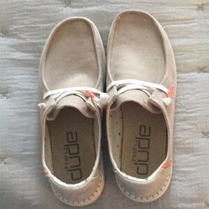 Hey Dude Women's Moccasins - Cream and Orange